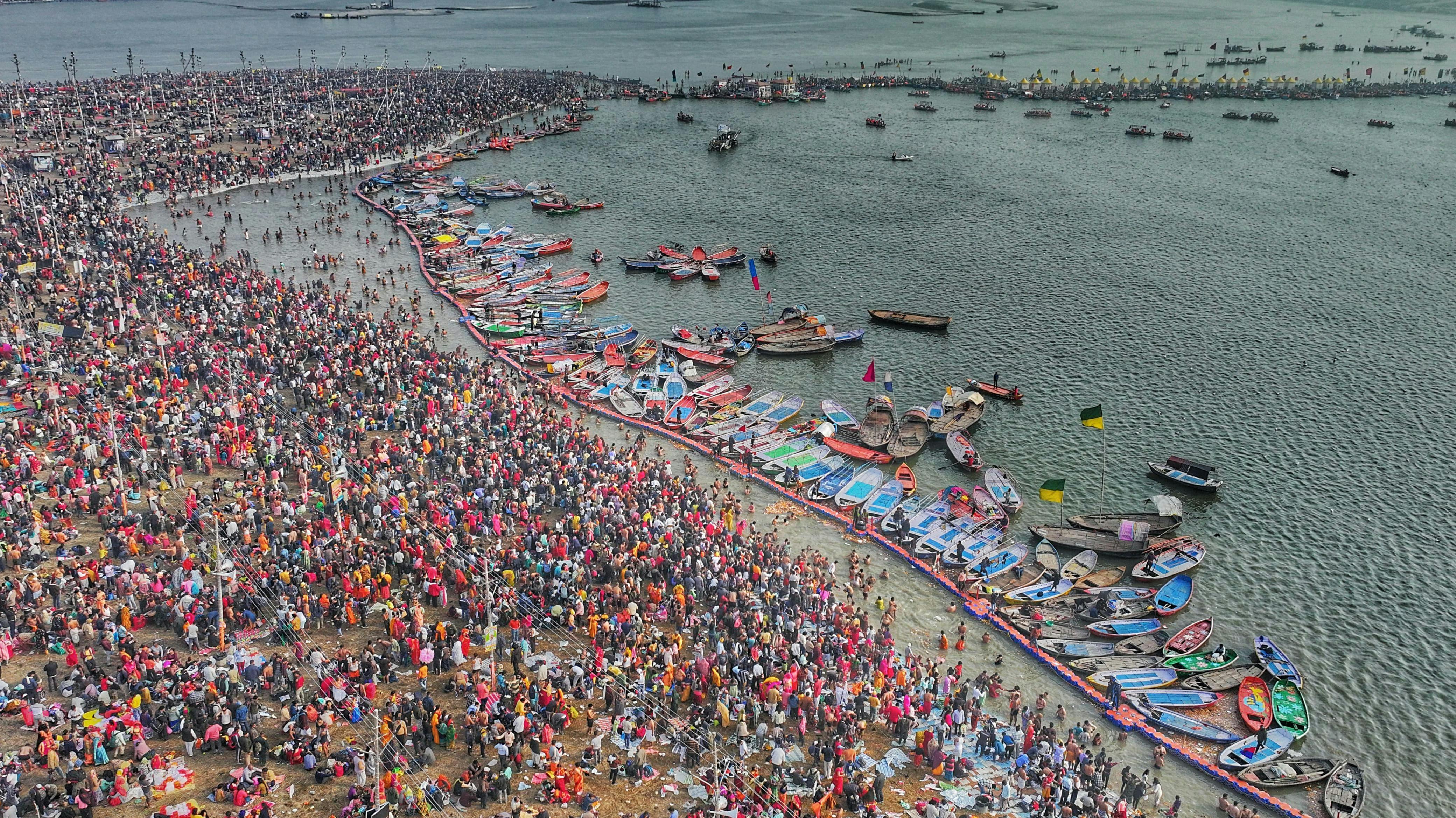 Boats at the Sangam